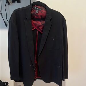 H&M Black Sport Coat with Red Lining